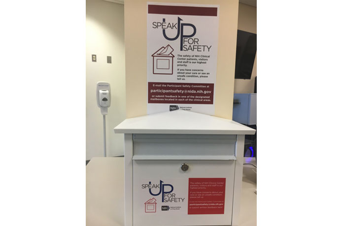 Speak Up for Safety comment box