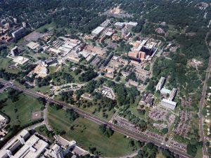 An Aerial view of the NIH main Campus