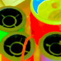 A photo of spools of thread