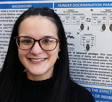 Yasmin Padovan-Hernandez with her poster