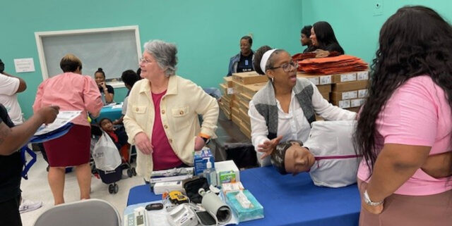 Susan Sawyer and Kathy Lightfoot at Baltimore Housing Authority Health Fair