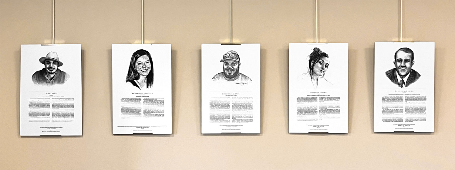 Four portraits from the Into Light Project exhibit